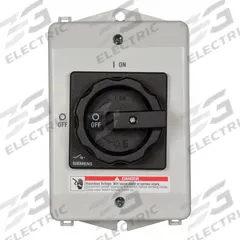 SIEMENS Safety Switch: Non-Fusible, 30 A, Three Phase, Non-Metallic (MPN 3LD22640TB510US2). Key specifications — Environment: Indoor/Outdoor; Phase: Three; Handle Color: Black; Housing Material: Plastic; Standards: CCC; Brand: SIEMENS; For Environment: Indoor Rated.
