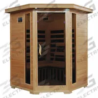HEATWAVE Infrared Sauna: Corner, Hemlock Wood, 3 Max Occupancy, 7 Heaters, 55 in Overall Lg, Carbon (MPN BSA2412). Key specifications — attr994863: Resistance to Rot and Mildew.