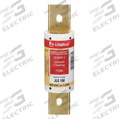 LITTELFUSE Fuse: JLS Series, Class J, Bolt-On Body, Fast-Acting, 150 A, 600 V AC, Non-Indicating (MPN JLS150). Key specifications — Series: JLS; Brand: LITTELFUSE.