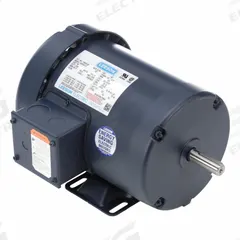 LEESON General Purpose Motor: Rigid Base Mount, Totally Enclosed Fan Cooled, 1/2 hp, 230/460V AC (MPN 114618.00). Key specifications — Brand: LEESON; Nameplate Voltage @ 60 Hz: 230/460V AC; Full Load Current @ 60 Hz: 1.5 A; Nameplate RPM @ 60 Hz: 850 RPM; Motor Enclosure: TEFC.