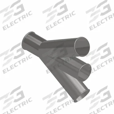 NORDFAB Dust Collection Duct and Fittings: Stainless Steel, For 4 in Duct Dia, 17 in Overall Lg - Branches