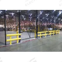 IDEAL SHIELD Guard Rail System: Straight, 36 in Top Rail Ht, 1 in Mounting Hole Dia, Guardrail (MPN HGR-2-048-36-P). Key specifications — Color: Yellow; Material: HDPE; Rail Mounting Style: Floor Mounted; Includes Mid-Rail: Mid-Rail Included.