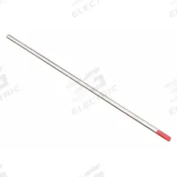 UNIWELD Tungsten Electrode: Thoriated, 1/16 in x 7 in, Red, EWTh-2, 10 PK (MPN W2DD9). Key specifications — Brand: UNIWELD; Overall Length: 7 in; AWS Classification: EWTh-2; Welding Current Designation: AC/DC; Color: Red.