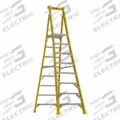 WERNER Podium Stepladder: 10 ft Ladder Size, Fiberglass, 375 lb Load Capacity, 46 lb Wt (MPN PD7308). Key specifications — Brand: WERNER; Included Features: Guard Rail.