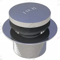 WATCO Drain Stopper: Brass/PVC, Chrome-Plated, 1 7/8 in Overall Dia, Lift and Turn (MPN 68305-CP). Key specifications — Color: Silver; Includes: Strainer Body; Material: PVC.