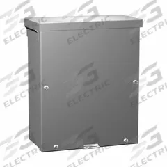 HAMMOND Junction Box: Galvanized Steel, 24 in x 20 in x 8 in, 3R, Solid Cover, Screw On, Included (MPN C3R24208SC). Key specifications — Brand: HAMMOND; Closure Method: Screws; Knockouts: Included.