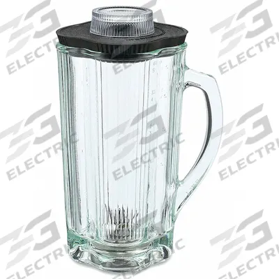 WARING COMMERCIAL Blender Container with Lid and Blade: 40 oz Container Capacity, Black/Clear - Blender Containers with Blade & Lid