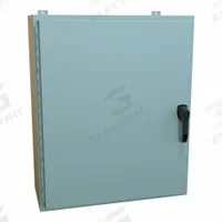 HAMMOND Enclosure: Steel, 36 in x 30 in x 12 in, NEMA 12/13/3R/4, Solid Cover, Hinged (MPN HW363012GYHK). Key specifications — Closure Method: Handle; Brand: HAMMOND; Knockouts: Not Included.