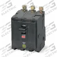SQUARE D Miniature Circuit Breaker: 15 A, 240V AC, Three Phase, 10kA at 240V AC, 3 Poles (MPN QOB315HID). Key specifications — Phase: Three; Amps: 15 A; AC Voltage Rating: 240V AC; Max. AIR Rating: 10kA at 240V AC; For Use With: Square D NQOD Panelboards; Brand: SQUARE D.