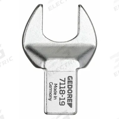 GEDORE Interchangeable Torque Wrench Head: 14mm x 18mm Drive Size, 33 47/64 mm Size - Open End Torque Wrench Heads