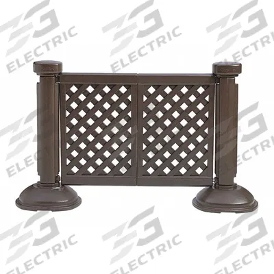 GROSFILLEX Patio Fence Panel: Brown, 2 Panels, 38 1/2 in Overall Ht, 36 in Overall Lg - Fence Panels