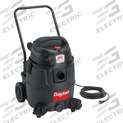 DAYTON Shop Vacuum: 12 gal Tank Size, Plastic, 1 7/8 in Vacuum Hose Dia, 12 ft Hose Lg - Heavy-Duty Vacuums