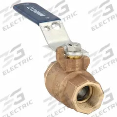 NIBCO Manual Two-Way Ball Valve: 3/4 in, Bronze, Straight, FNPT x FNPT, 600 psi Max. Pressure (CWP) (MPN T5857066-3/4). Key specifications — Brand: NIBCO; Handle: Lever.