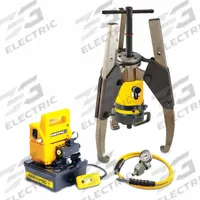 ENERPAC Hydraulic Puller Set: 50 ton Capacity with Attachments, 50 ton Cylinder Nominal Capacity (MPN GPS64EB). Key specifications — attr98874: ENERPAC; attr96739: Hose; attr1177737: Electric Pump.