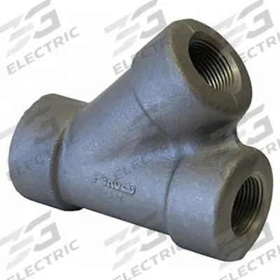 ANVIL Metal Pipe Wye: 3/4 in x 3/4 in x 3/4 in, 2,000 psi @ 150°F, Steel, Class 3000 - Threaded High-Pressure Pipe Fittings