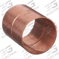 NIBCO Sweat Fitting Coupling: 6 in CTS x 6 in CTS, Cup x FTG, Dimple Center Stop, Wrot Copper (MPN 600 6)