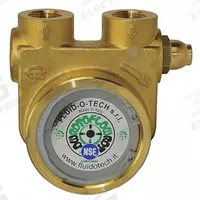 FLUID-O-TECH Rotary Vane Pump: Magnetic Drive, Low-Lead Brass Body, 1/2" NPT, 230 gph Max. Flow (MPN PA 801). Key specifications — Vane Material: Carbon; NSF 169 Listed: Yes; Relief Valve Type Included: Standard; Brand: FLUID-O-TECH; Strainer: Not Included; Ports: 1/2" NPT; Relief Valve Type: Standard.