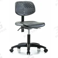 Cleanroom Chair: Polyurethane, Armless, Ht Range 17 in to 22 in, 16 in Seat Wd, 17 in Seat Dp, Black (MPN GRPDHCH-RG-RC). Key specifications — Foot Support: No; Back Tilt Backward: 12°; Base Material: Nylon; Brand: APPROVED VENDOR; Product Type: Cleanroom Chair; ESD-Safe: Not ESD Safe; Seat Tilt Forward: 8°.