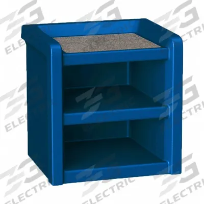 CORTECH Nightstand: Slate Blue, 21 1/2 in Overall Ht, 21 in Overall Wd, 18 in Overall Dp - Nightstands with Laminate Top