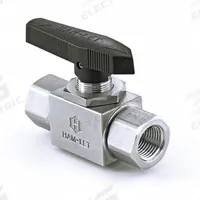 HAM-LET Manual Two-Way Ball Valve: 1/4 in, 316 Stainless Steel, Straight, FNPT x FNPT, Three-Piece (MPN H-6810-SS-N-1/4-PSS). Key specifications — Brand: HAM-LET; Handle: Lever.