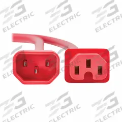 EATON Power Cord: 10 ft Lg, 3/14, Non-NEMA Plug, C14 Plug, Non-NEMA Receptacle, C15 Receptacle, SJT (MPN P018-010-ARD). Key specifications — Brand: EATON; Jacket Material: PVC.