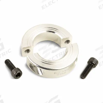 RULAND MANUFACTURING Shaft Collar: 2-Piece, Metric, Round, Clamp-On, 75 mm Bore Dia - Aluminum Shaft Collars