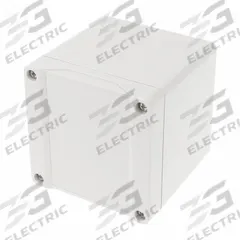 HAMMOND Enclosure: Polycarbonate, 3 in x 3 in x 4 in, NEMA 12/13/4/4X/6/6P, Screw On, Solid Cover (MPN 1555EE2GY). Key specifications — Brand: HAMMOND; Closure Method: Screws; Knockouts: Not Included.
