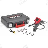 RIDGID Inspection Camera: 320 x 240, 4 ft Shaft Lg, 0.66 in Shaft Dia, 17 mm Camera Dia, Fixed (MPN 40043). Key specifications — Brand: RIDGID; Camera Pixel Resolution: 320 x 240; Features: Adjustable LED Lights; Includes: Hard Case; Includes Probe: Camera Probe Included; Display Portability: Fixed; Camera Probe: Included.