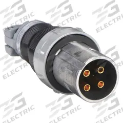 HUBBELL Pin and Sleeve Plug: Gray, 250V DC/600V AC, Three Phase, 60 A, 4 Pole, 4 Wire (MPN HBL560PS1W). Key specifications — Brand: HUBBELL.