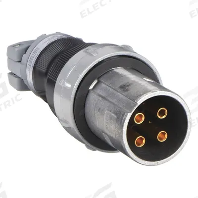 HUBBELL Pin and Sleeve Plug: Gray, 250V DC/600V AC, Three Phase, 60 A, 4 Pole - Watertight Plugs
