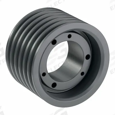APPROVED VENDOR V-Belt Pulley: 3V500, 6 Groove, 5 in OD, Bushed Bore, SK - Bushed-Bore Cast-Iron Wedge V-Belt Pulleys