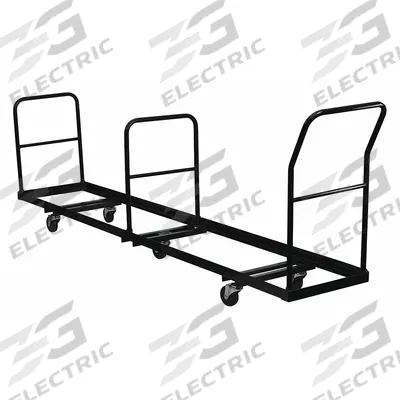 FLASH FURNITURE Folding Chair Dolly: 900 lb, 105 in L x 19 1/2 in W x 40 1/4 in H - Carts for Folding Chairs