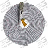 3M DBI-SALA Vertical Lifeline: 25 ft Lifeline Lg, 310 lb Capacity, Steel, Rope Grabs, White (MPN 1202742). Key specifications — Brand: 3M DBI-SALA; Rope Lifeline Component: Rope Lifeline; Lifeline Material: Polyester; For Use With: Rope Grabs; Hardware Material: Steel; Includes: Rope Lifeline; Color: White.