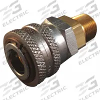 HANSEN Hydraulic Quick Connect Hose Coupling: 1/4 in Coupling Size, Steel, 183.97 lpm Max. Flow Rate (MPN 2R15). Key specifications — Body Material: Steel; Valve Type: Poppet; Brand: HANSEN.