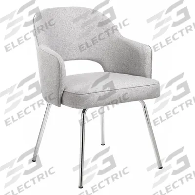 BOSS Barrel Chair: Gray, Silver, 0 Casters/Glides, 22 1/2 in Overall Wd, 32 in Overall Ht - Guest & Side Chairs