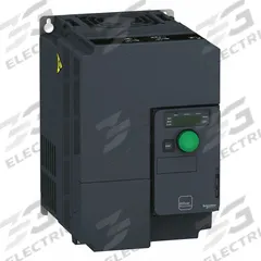 SCHNEIDER Variable Frequency Drive: In Phase Three, Out Phase Three, 7 1/2 hp, IP20, No Bypass (MPN ATV320U55S6C). Key specifications — Style: Compact; Color: Black/Blue/Gray; Output Phase: Three.
