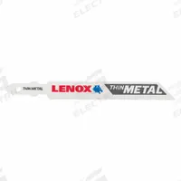 LENOX Jigsaw Blade: 24, 3 5/8 in Blade Lg, Bi-Metal, Bi-Metal, Rigid for Straight Cuts Cutting Edge (MPN 1991571). Key specifications — attr1097716: Thin Metal; attr1097715: Bi-Metal; attr1097719: 24; attr1097721: Bi-Metal; attr1097728: LENOX.