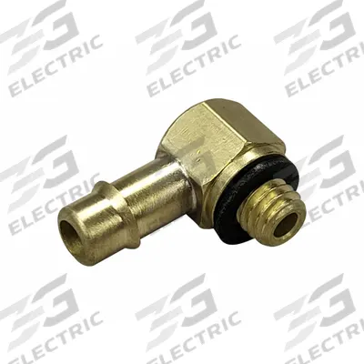 MEM-CO Barbed Fitting Elbow: 1/8 in Pipe x 1/4 in ID Size, FBSPT x Barbed, Brass - Standard Brass Barbed Tube Fittings