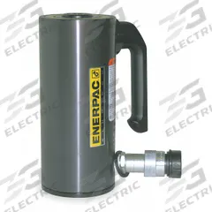 ENERPAC Hydraulic Ram: Single Acting, 50 ton Nominal Capacity, 4 in Nominal Stroke Lg, Aluminum (MPN RAC504). Key specifications — attr98927: ENERPAC.