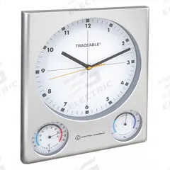 TRACEABLE Analog Hygrometer: Time (MPN 1079). Key specifications — Primary Scale: Time; Secondary Scale: Humidity/Temperature; Display Type: Analog; Brand: TRACEABLE.