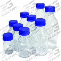 UNITED SCIENTIFIC SUPPLIES INC Media/Storage Bottle: 1 L_100 mL_250 mL_500 mL, Screw-On, GL-45 (MPN BMSET10). Key specifications — Closure Type: Screw-On; Mouth Size: Narrow; Screw Closure Size: GL-45; Brand: UNITED SCIENTIFIC SUPPLIES INC; Body Color: Colorless.