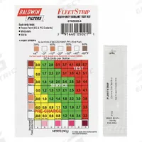 BALDWIN FILTERS Coolant Test Strips: SCAs, 4 Tests, Strip, 7/8 in Overall Lg, 3 3/8 in Overall Wd (MPN CTK5029-4). Key specifications — attr1383002: 0 to 3200 ppm Nitrite; attr1371711: BALDWIN FILTERS; attr1371709: SCAs.