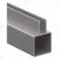 Double-Flanged Square Tube Profile: 1 in x 1 in, 8 ft Lg, 1 Open Slots, Aluminum, 5/16 in Slot Wd (MPN 13FT9025-96). Key specifications — Series: 13 Series; Product Type: Single-Flanged Tube Profile; Material: Aluminum; System of Measurement: Inch; Framing Type: Press-Fit; Manufacturer Part Number: 13FT9025-96; Brand: FAZTEK; Finish: Anodized.