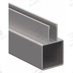 Double-Flanged Square Tube Profile: 1 in x 1 in, 8 ft Lg, 1 Open Slots, Aluminum, 5/16 in Slot Wd (MPN 13FT9025-96). Key specifications — Series: 13 Series; Product Type: Single-Flanged Tube Profile; Material: Aluminum; System of Measurement: Inch; Framing Type: Press-Fit; Manufacturer Part Number: 13FT9025-96; Brand: FAZTEK; Finish: Anodized.