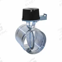 Motorized Damper: For 6 in Dia, 6 1/2 in L, 10 7/8 in H, 10 7/8 in W, Crimped/Slip-Over, Single (MPN FAD-6). Key specifications — Nameplate Voltage: 24V AC; Blade Seal Material: Rubber; Blade Type: Flat Blade; Brand: FIELD CONTROLS; Maximum Air Velocity: 1,000 fpm; Switch Action: Normally Closed; Includes: 3-Wire Harness with Modular Damper Connector.