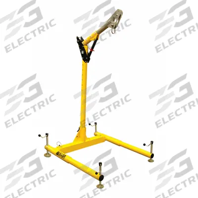 MILLER BY PIP Hoist System: Floor Mnt, 3 1/8 ft Min Base Wd, 5 3/8 ft Max Base Wd - Davit Systems
