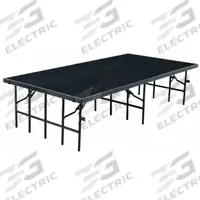 NATIONAL PUBLIC SEATING Portable Stage: Black, 16 in Max Overall Ht, 96 in Overall Lg, Plywood, Wood (MPN S4816C-10). Key specifications — Brand: NATIONAL PUBLIC SEATING; Includes: High-Impact Plastic Glides; Material: Wood.