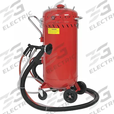 ALLSOURCE Portable Abrasive Blaster with Vacuum: Siphon Feed, 35 lb Media Capacity - Vacuum Siphon-Feed Portable Abrasive Blasters