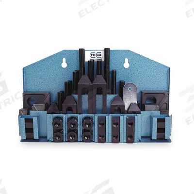 TE-CO Machine Clamping Kit: For 9/16 in T-Slot, 1/2"-13 Stud - Wall-Mount Machine Clamping Kits