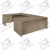 REGENCY Desk: Particle Board, Oak, 2 Pedestals, 4 Drawers, 71 in Overall Wd, 29 in Overall Ht (MPN LUD7135NO). Key specifications — Desktop Material: Particle Board; Includes Modesty Panel: Yes; Pedestal Location: Double Pedestal; Kit Product Type: Double Pedestal Desk; Desktop Color: Oak; Brand: REGENCY; Frame Color: Noble Oak; Frame Material: Particle Board.